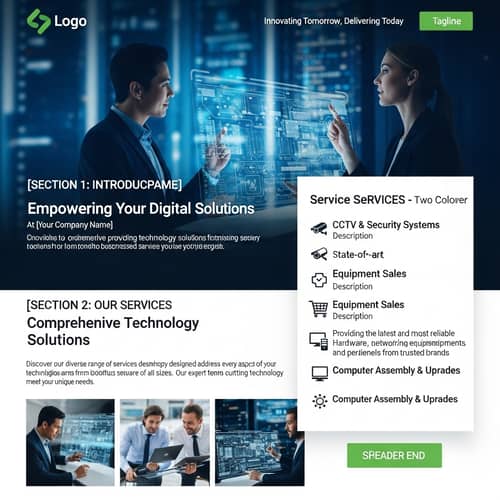 Dynamic Template for Technology Company - Services, Contact, Footer
