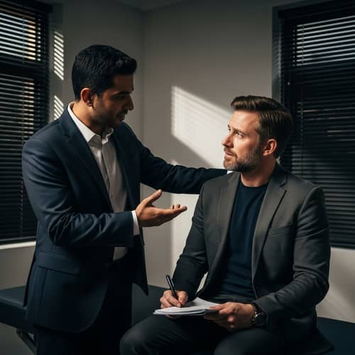 Middle-Eastern Psychologist Empathetically Guides Caucasian Journalist