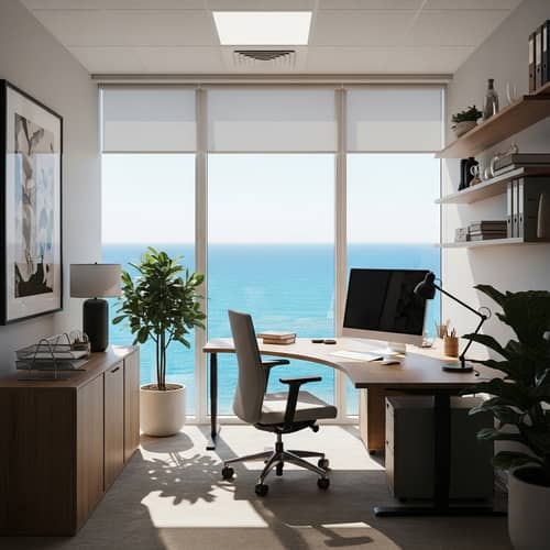 Ocean View Office Space - Natural Light & Minimalistic Interior