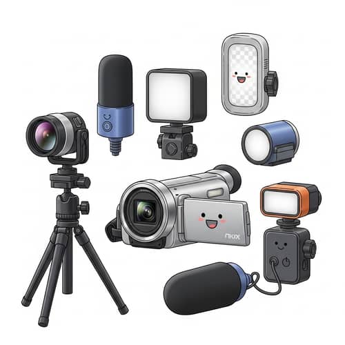 Happy Digital Video Camera with Unique Accessories