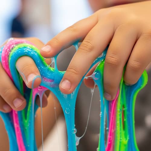 Vibrant Sticky Slime Play | Delightful Sensory Experience