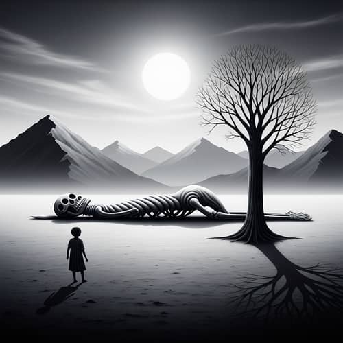 Surrealistic End of Life Artwork with Ethereal Lighting