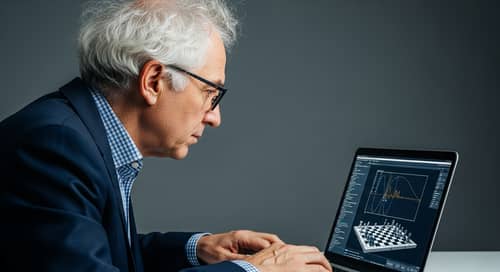 Theoretical Physicist Winning AI Chess Game - Symbolizing Competition Ahead