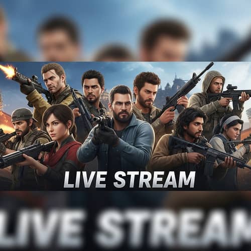 Dynamic Live Stream Banner for Fictitious Action Game Sequel