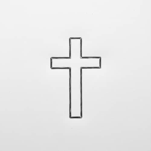 Minimalist Hand-Drawn Cross Design