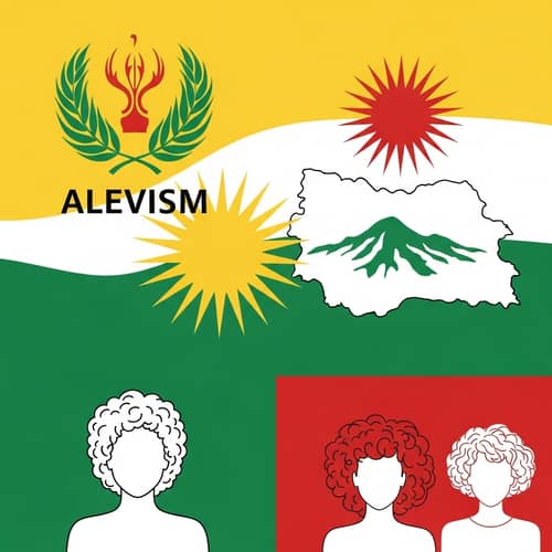 Symbolic Flag Design for Alevism, Kurdistan, and Curly-Haired Individuals