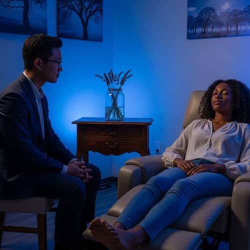 Calming Hypnotherapy Session | Tranquil Scene with Asian Male Hypnotherapist
