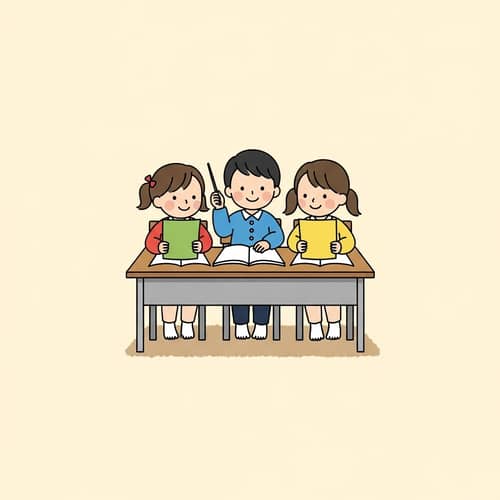 Joyful Classroom Scene with Children at Study