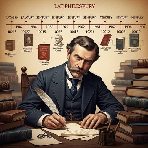 Late-19th Century Philosopher at Desk | Vintage Timeline & Writings
