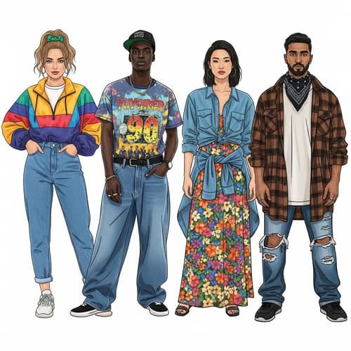 90s Clothing Styles for Men and Women | Nostalgic Fashion Trends