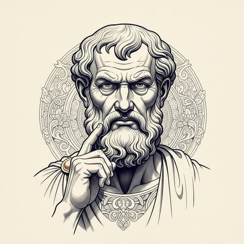 Ancient Roman Philosopher Pencil Art