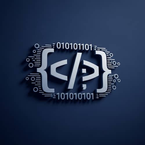 3D Coding Illustration Logo Design