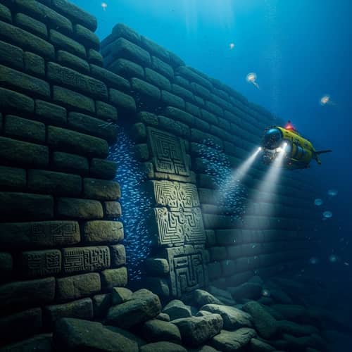 Wall of Stones in the Ocean