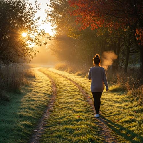 Tranquil Morning Walk | Peaceful Landscape at Sunrise