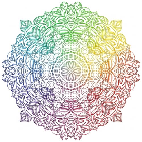Intricate Geometric Pattern Design with Color Gradients