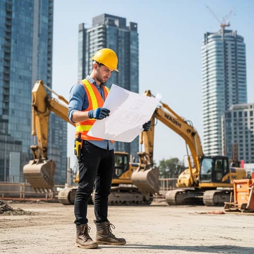 Professional Engineer at Construction Site