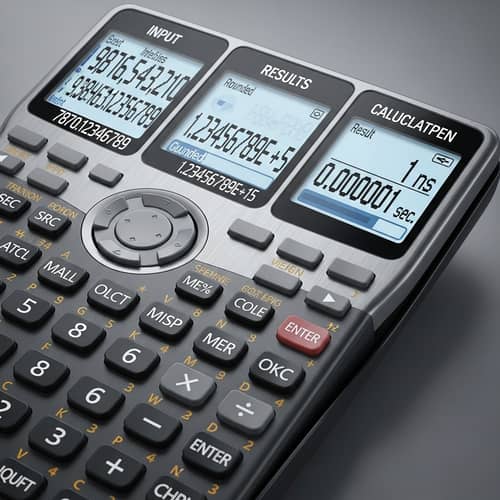 3D Scientific Calculator with Large Display Screens