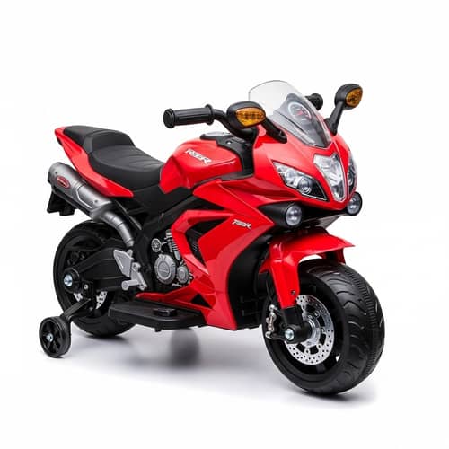 Children's Sport Motorcycle | Safe, Sturdy Design in Bright Red
