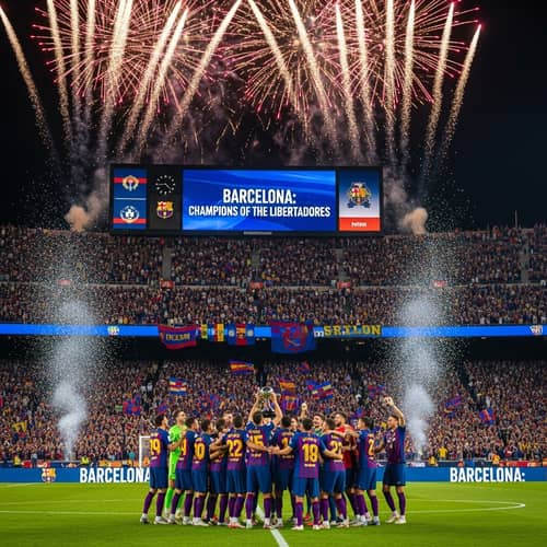 Barcelona Champions of the Libertadores - Victory Celebrations