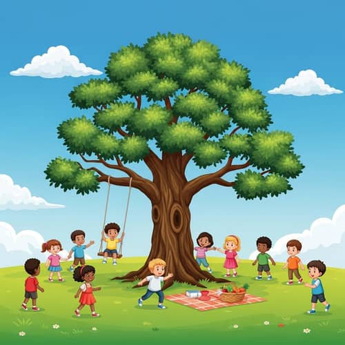 Tranquil Oak Tree Meadow | Fun Outdoor Playtime