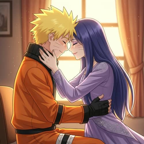 Naruto and Hinata Sharing a Tender Moment