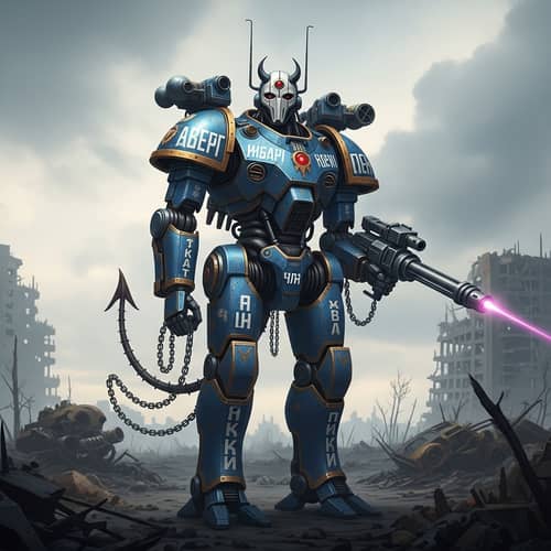 ULTRAKILL V1 Robot - Post-Apocalyptic Humanoid with Beam Cannon