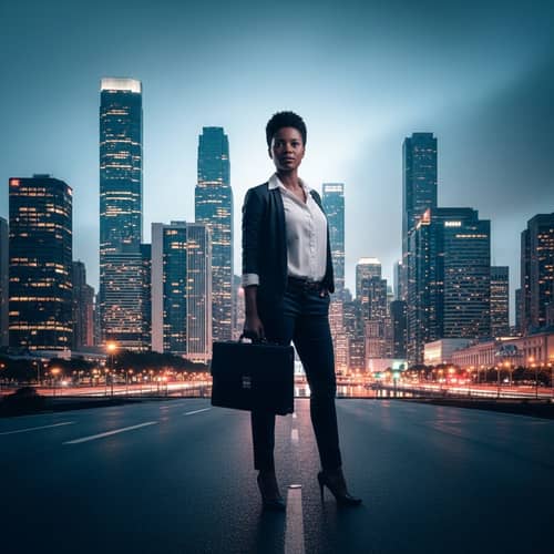 Confident Independent Woman in Urban Setting | Empowerment Visuals