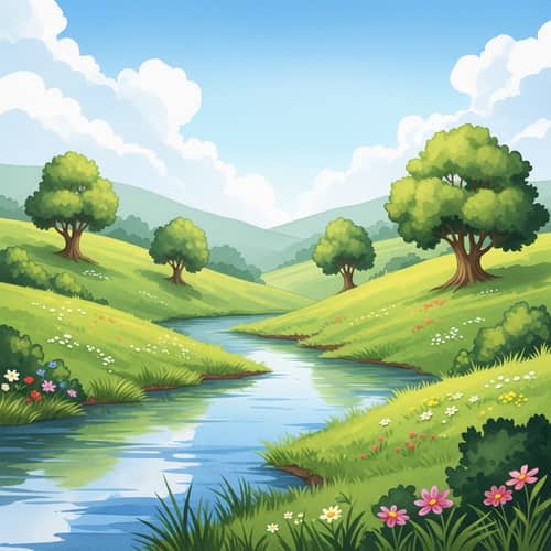 Calming Natural Landscapes | Watercolor Art