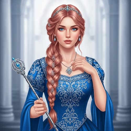 Princess Heydin: Regal Princess in Royal Blue Gown