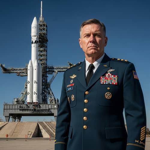 Stern Military Officer | Rocket Launch Scene