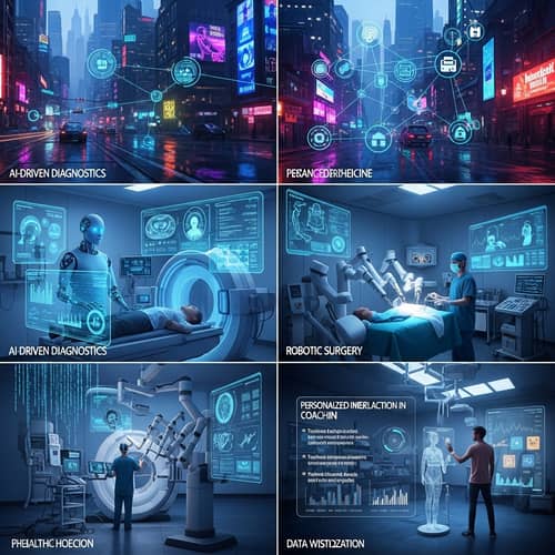 AI Technology Transforming SUBJECT | Futuristic STYLE Landscape