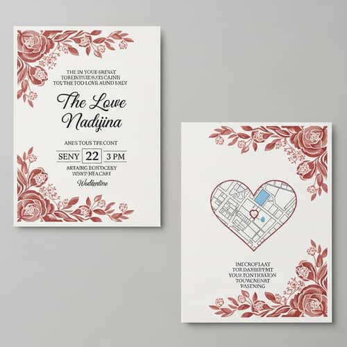 Stunning Floral Wedding Invitation Card | Elegant Design