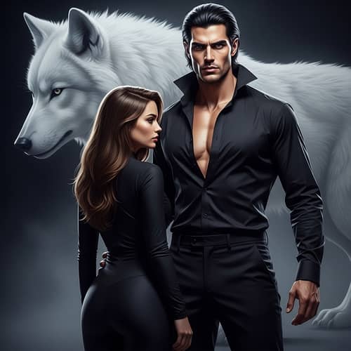 Stunning Vampire Couple in Ethereal Moment | Dark Fantasy Photo