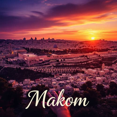 Jerusalem Cityscape Sunset in Multicolored Shades | Makom