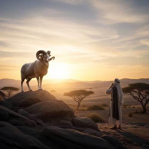 Majestic Ram Sacrifice: Divine Gift to Abraham
