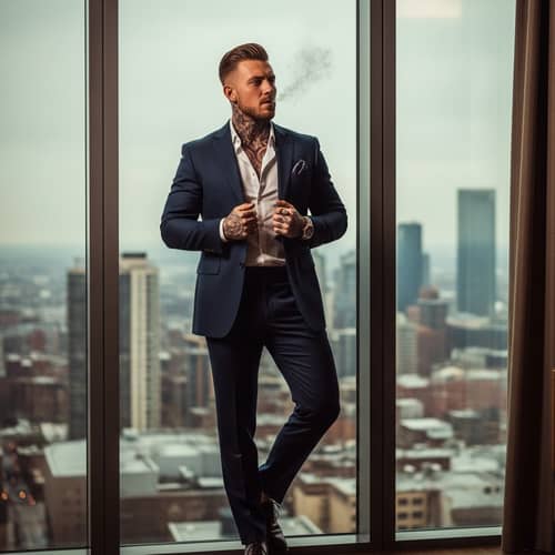 Distinguished Irish Gentleman: Captivating Tattoos & Sophisticated Style
