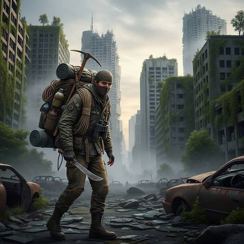 Post-Apocalyptic Stalker: Exploring Desolate Cityscape