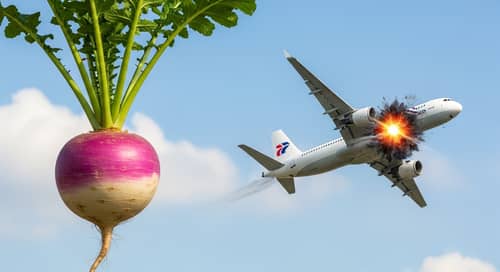 Airplane Colliding with Turnip: Spectacular Image Captured