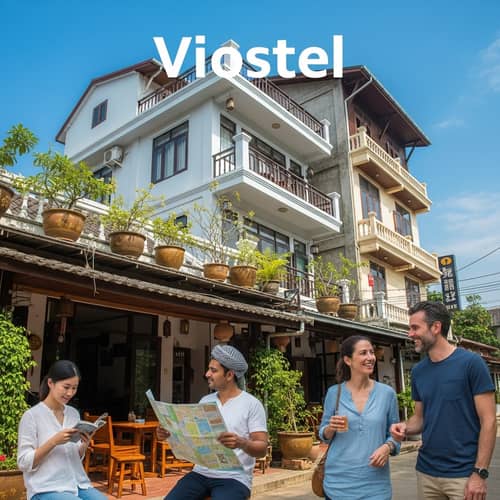 Charming Hostel in Vientiane: Modern & Traditional Architecture