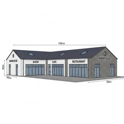Blueprint for Single-Story Shop, Cafe & Restaurant