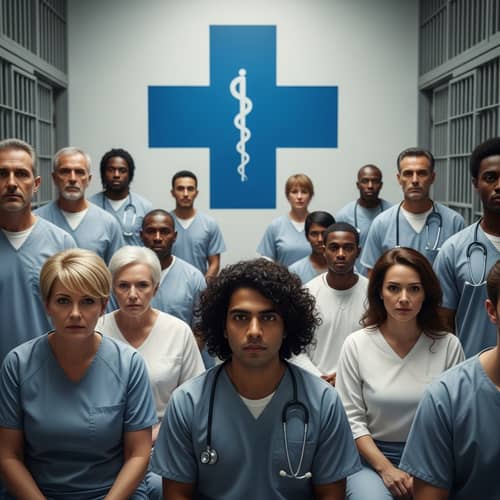 Diverse Incarcerated Population Photo: Caucasian, Hispanic, Black, Middle-Eastern, South Asian