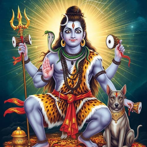 Divine Vibrant Lord Bhairava: Hindu Mythology Deity