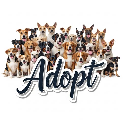 Diverse Dogs Photo Session | Stunning 'Adopt' Message