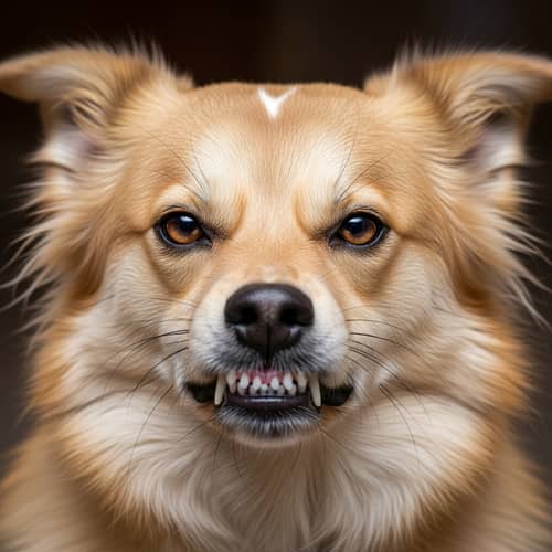 Intense Anger Displayed by Controlled Canine
