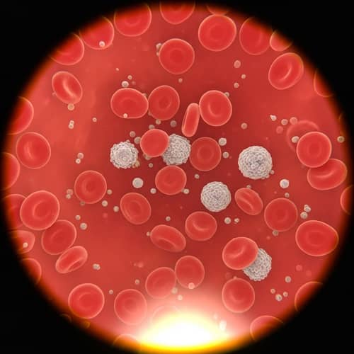 Intricate Details of Red Blood Cells Under Microscope