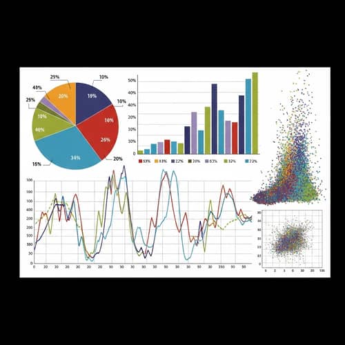 Diverse Graphs: Pie Chart, Bar Graph, Line Graph, Scatter Plot