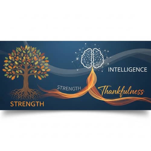 Thankfulness, Strength & Intelligence Banner