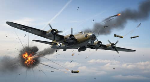 B17 Aircraft Epic Battle with Powerful Bombs