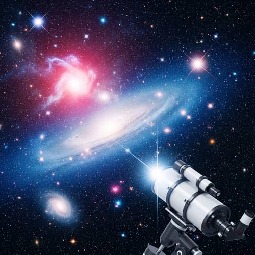 Colorful Outer Space Telescope - Celestial Beauty Capture