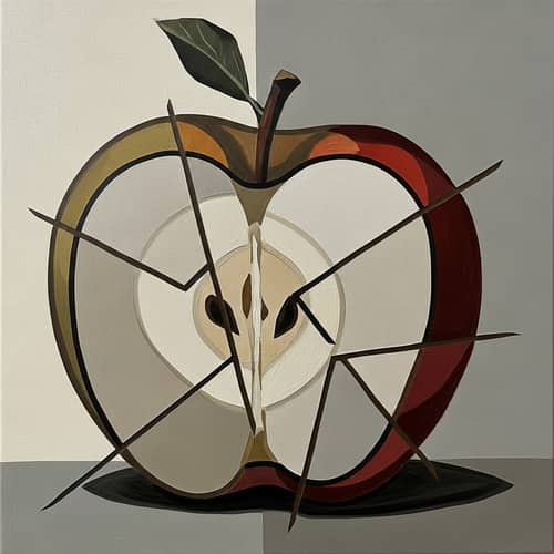 Cubist Apple Art: A Modern Take on Tradition